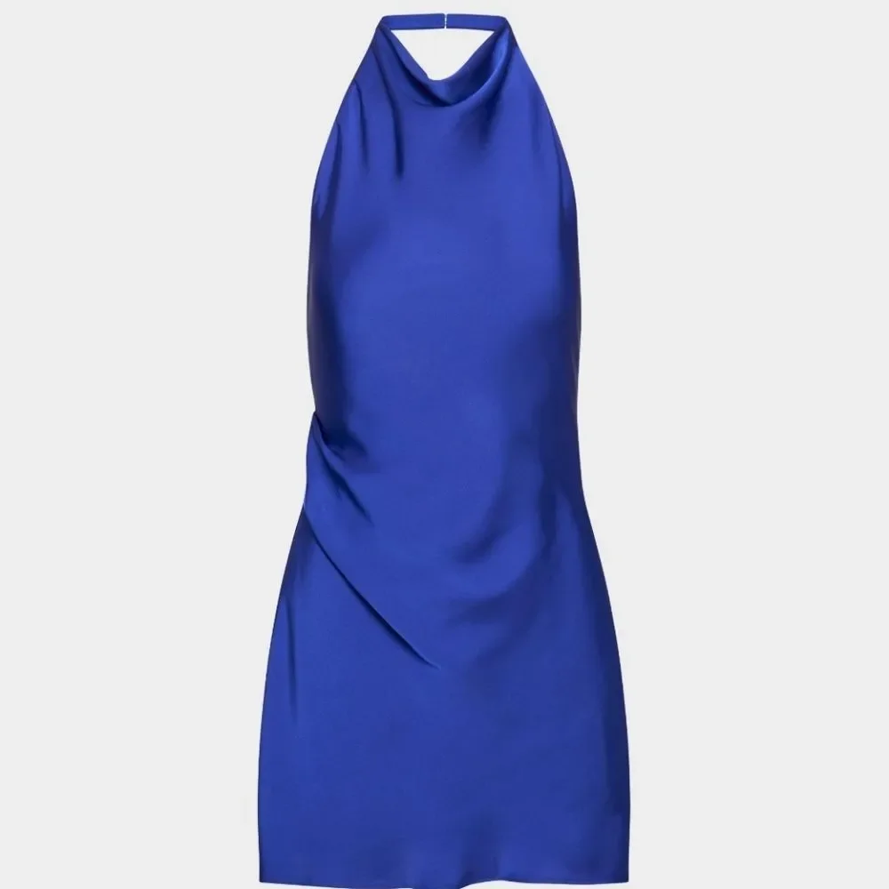 Aritzia Babaton Audience Mini Dress Ablaze Blue 6 Sexy Feminine Homecoming Party - Picture 4 of 8